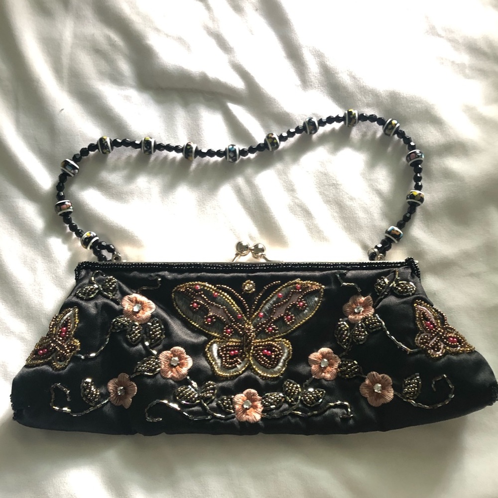 Little black clutch/ shoulder bag